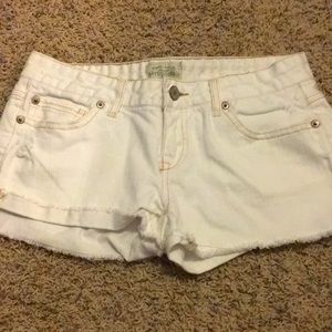 Aeropostale white denim cutoff shorts